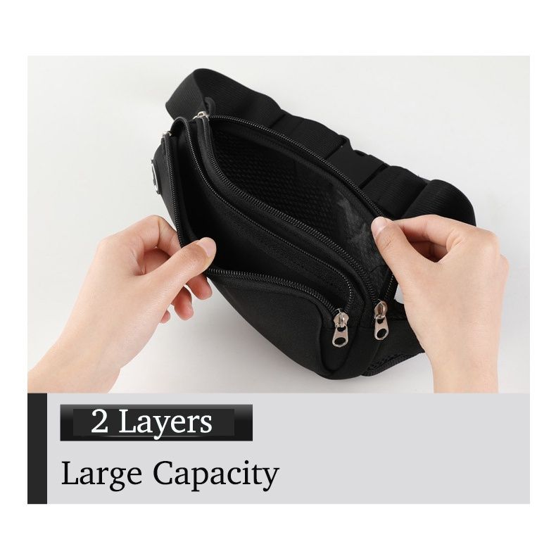 Sport Waist Bag Pouch Cross Body Shoulder Chest Belly Bag Cellphone Key Holder Running Jogging Motorcycle Waterproof