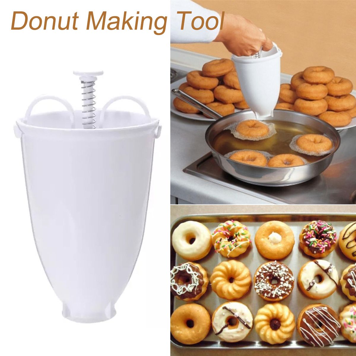 DIY Doughnut Donut Dough Maker Machine Manual Dispenser