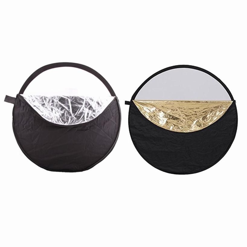 80cm/110cm 5in1 Portable Collapsible Round Camera Lighting Photo Disc Reflector with Carrying Case