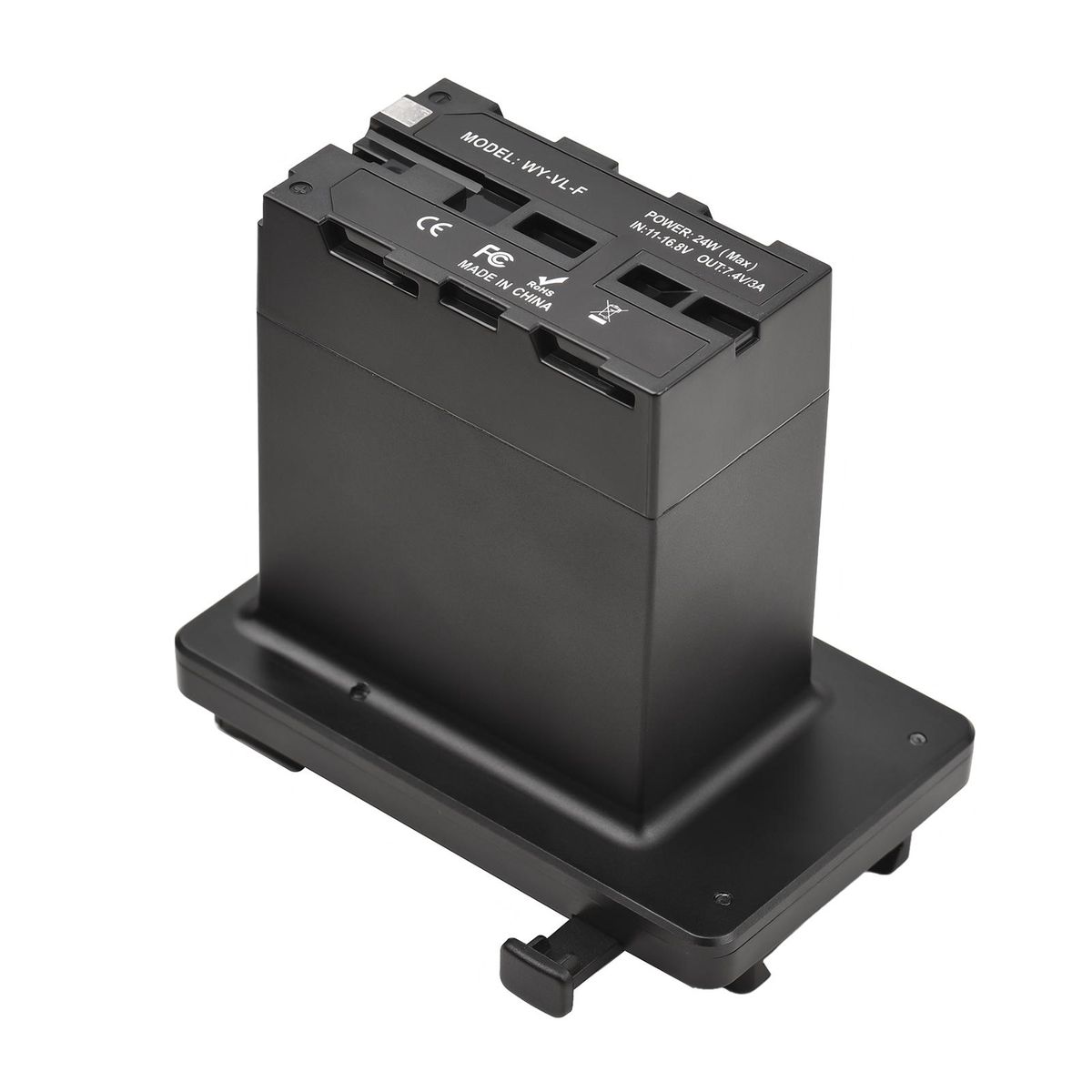 Andoer V-Lock V Mount Battery Plate to NP-F Dummy Battery Adapter Built-in Battery Decode Chip Replacement for Sony PXW-Z150/ HXR-MC2500/ MC1500C/ NX3/ NX5R/ NX5C/ NX100/ NX200/ HDR-AX2000E/ FDR-AX1E/ NEX-EA50/ NEX-FS700 Camc