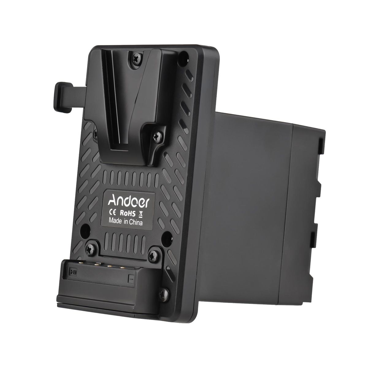 Andoer V-Lock V Mount Battery Plate to NP-F Dummy Battery Adapter Built-in Battery Decode Chip Replacement for Sony PXW-Z150/ HXR-MC2500/ MC1500C/ NX3/ NX5R/ NX5C/ NX100/ NX200/ HDR-AX2000E/ FDR-AX1E/ NEX-EA50/ NEX-FS700 Camc