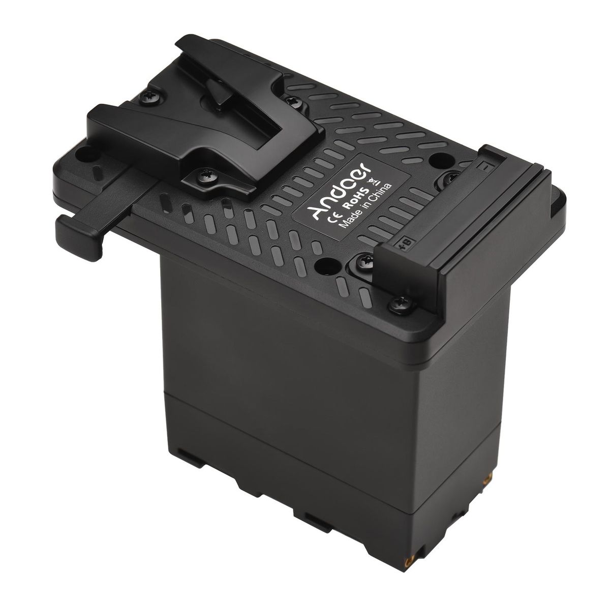 Andoer V-Lock V Mount Battery Plate to NP-F Dummy Battery Adapter Built-in Battery Decode Chip Replacement for Sony PXW-Z150/ HXR-MC2500/ MC1500C/ NX3/ NX5R/ NX5C/ NX100/ NX200/ HDR-AX2000E/ FDR-AX1E/ NEX-EA50/ NEX-FS700 Camc