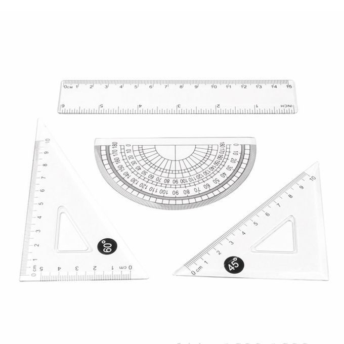 Scientific Calculator Counter 240 Functions+4Pcs Ruler Set