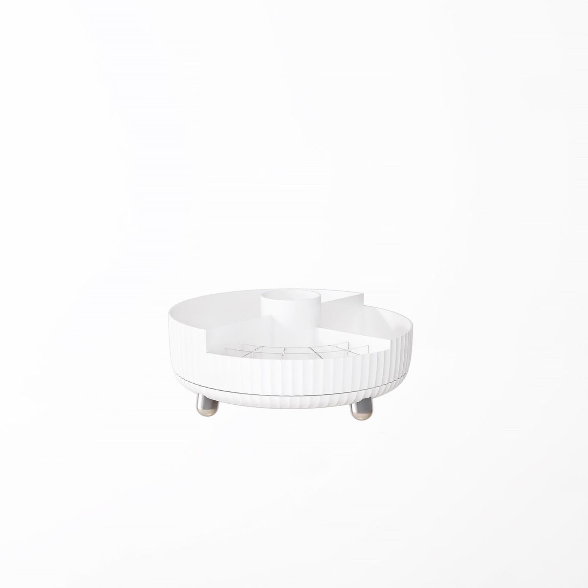 Rotating Cosmetic Brush Storage Container Grid Desktop Eyebrow Pencil Eye Shadow Bucket Cosmetic Lipstick Pen Holder Dresser Storage Box