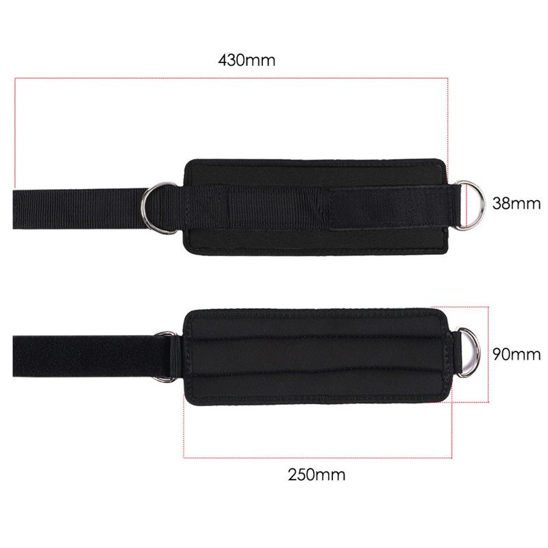 (Rose Red)1Pcs Double D-Rings Ankle Strap Resistant Band Fitness Neoprene Padded Foot Support Gym Thigh Leg Ankle Cuffs Body Building WAR