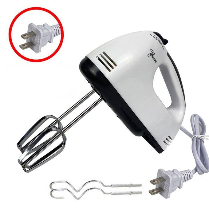 Mini Mixer Food Blender 7 Speed  Ontrol Multifun Tional Food  -white And Bla K-UK