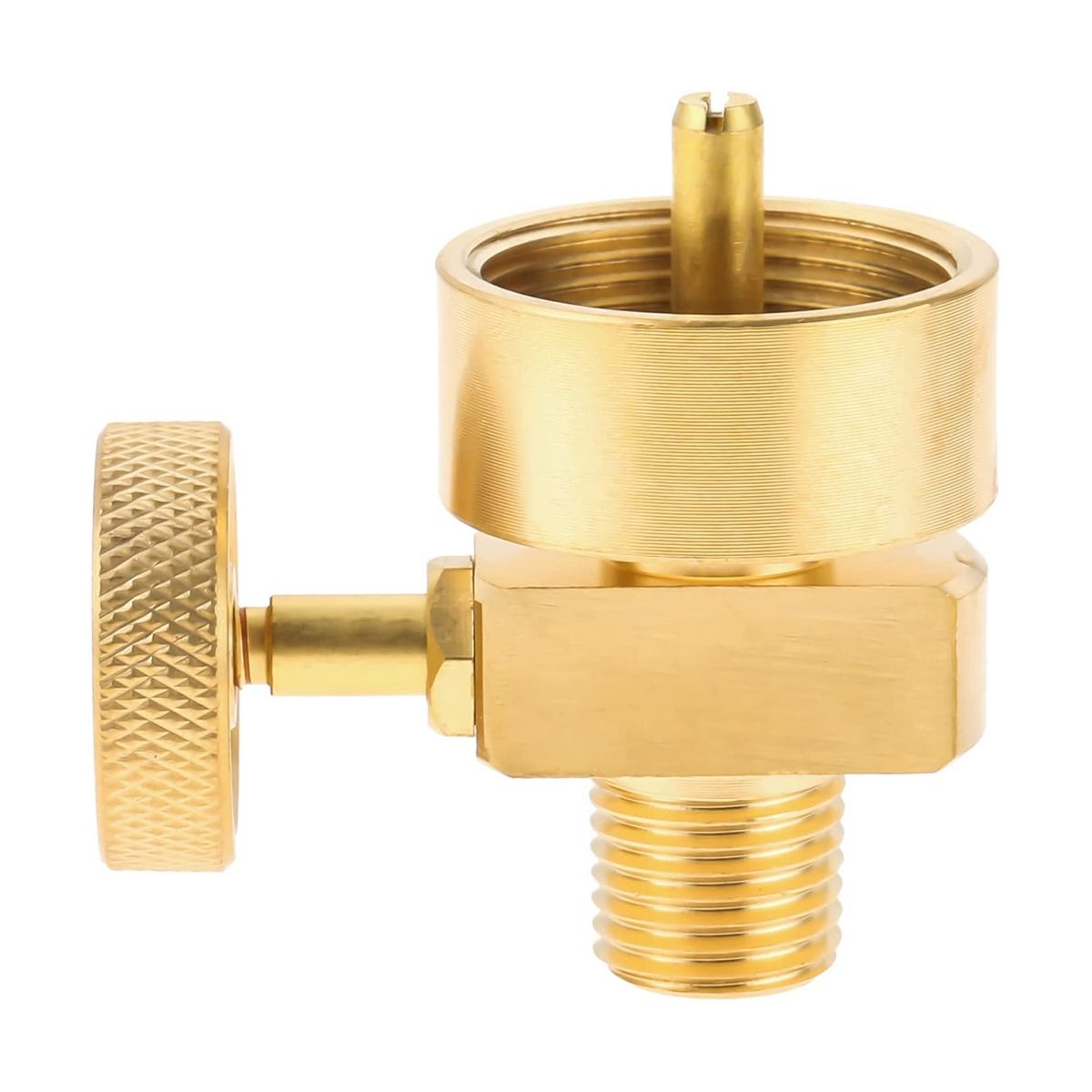 1LB Propane Gas Disposal Cylinder Bottle Adapter Valve +1/4 Inch Male