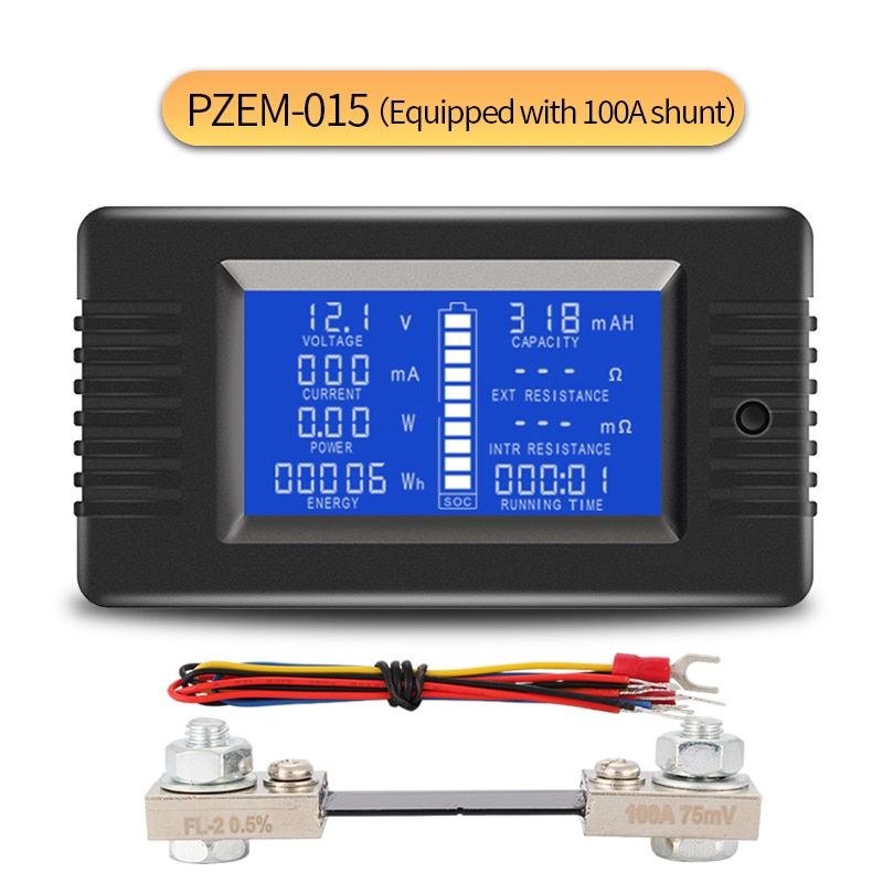 Digital DC 0-200V 300A Voltmeter Ammeter Car Battery Tester