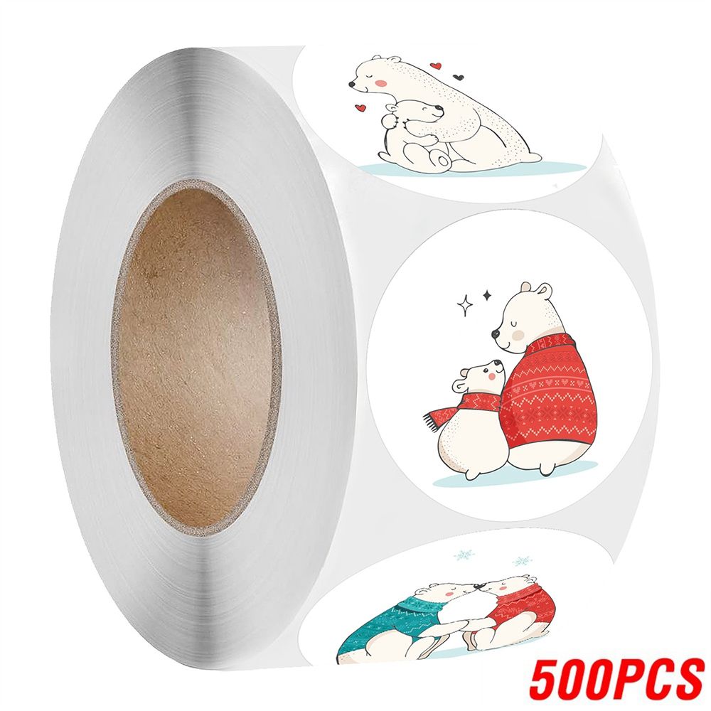 100-500pcs 1inch Cartoon Animal Children Sticker Label