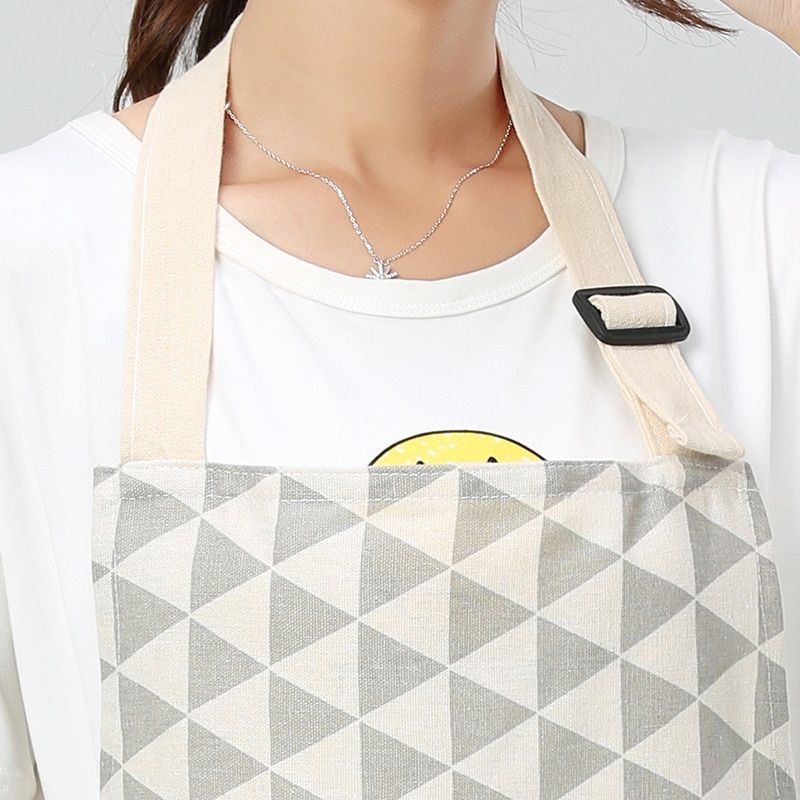 Adjustable Cotton Linen High-grade Kitchen Apron