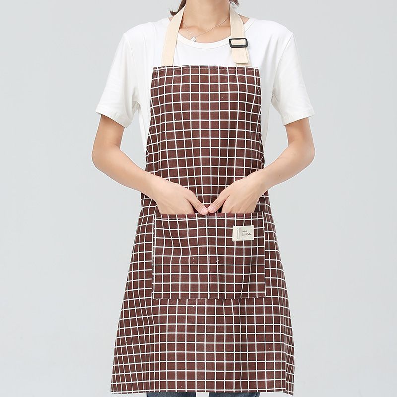 Adjustable Cotton Linen High-grade Kitchen Apron