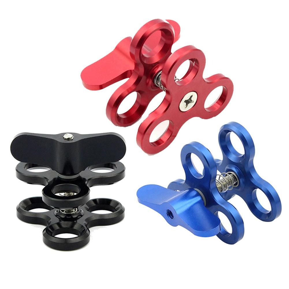 Ball Clamp 3 Holes Diving Lights Arm Ball Butterfly Clip