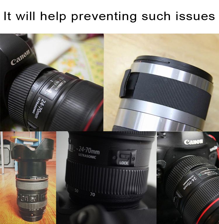 Rubber Camera Lens Focus Zoom Ring Protector For Canon Ef