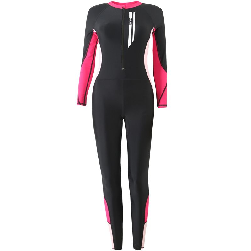 Long Sleeved Sunscreen Professional Swimsuit Men's And Women's Conservative One-piece Oversized