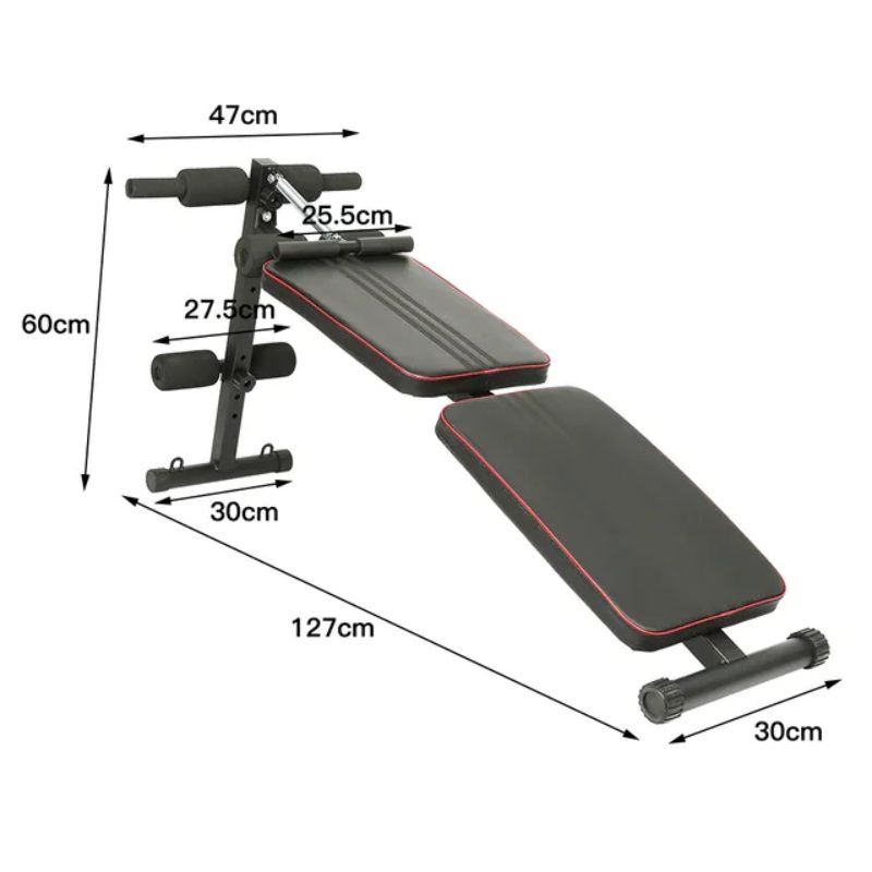 Adjustable Sit Up Bench,  Foldable Utility Weight Bench 6 In 1 Multi - Position Workout Bench