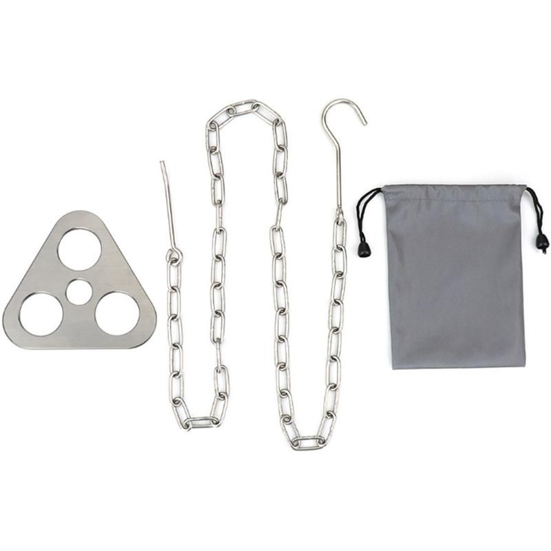 Outdoor Stainless Steel Triple-cornered Bonfire Rack