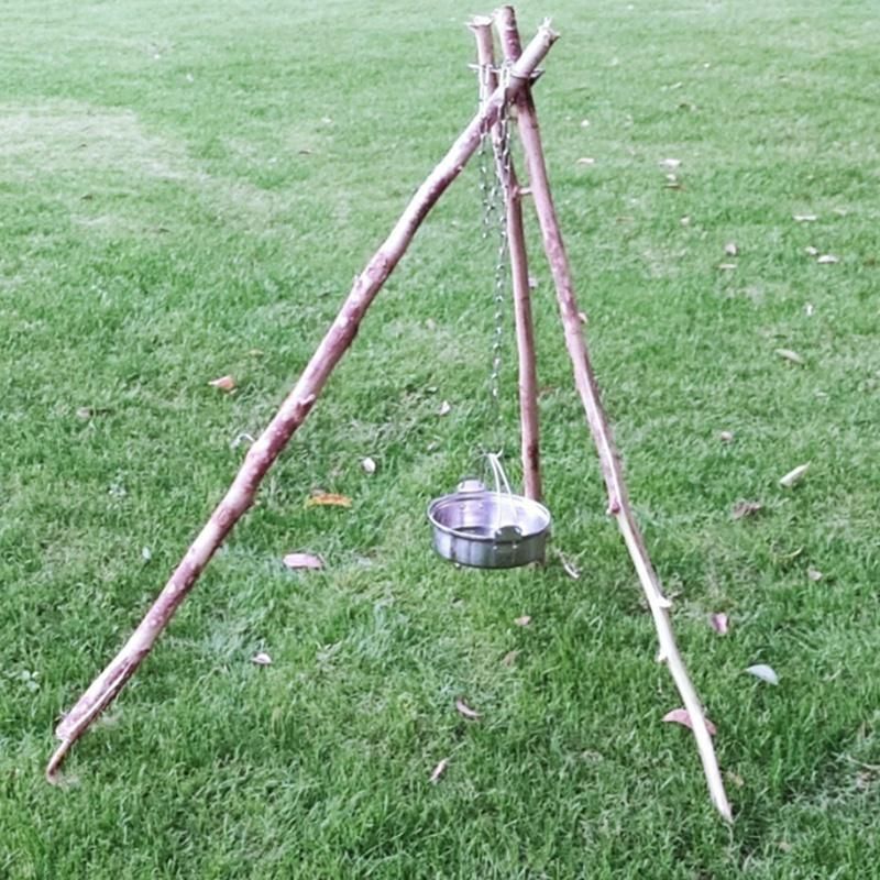 Outdoor Stainless Steel Triple-cornered Bonfire Rack