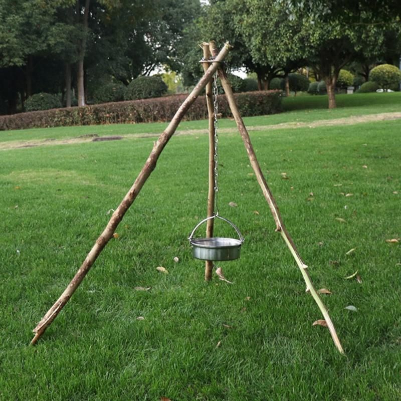 Outdoor Stainless Steel Triple-cornered Bonfire Rack