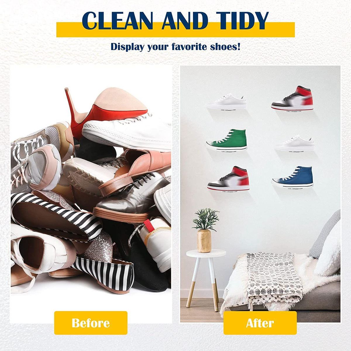 10Pcs Floating Shoe Display,Sneaker Shelves Wall Mount
