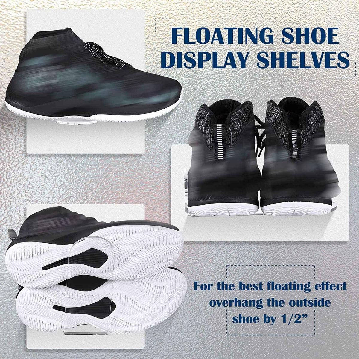 10Pcs Floating Shoe Display,Sneaker Shelves Wall Mount