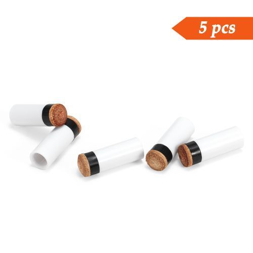 5PCS Screw-on Tips With Pool Cue Stick Ferrules Billiard