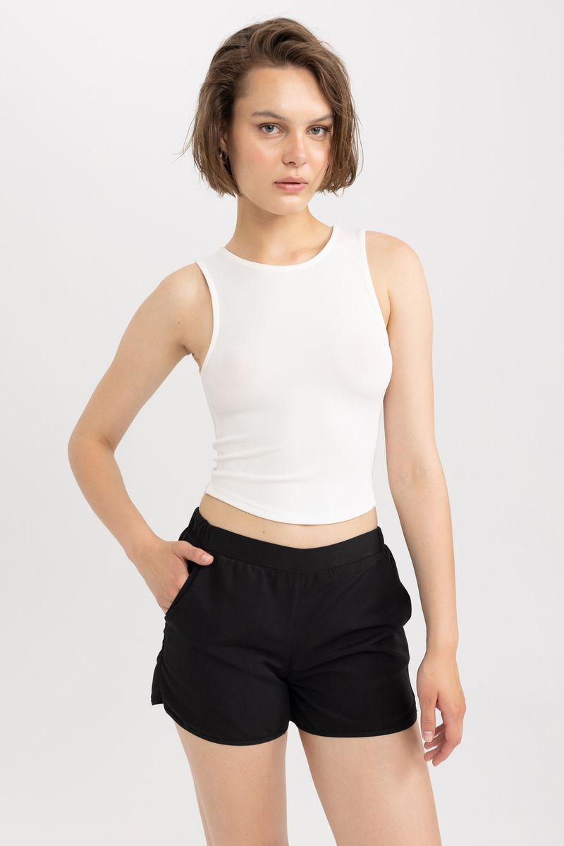 Woman Special Collection Regular Fit Woven Swimming Short - Black