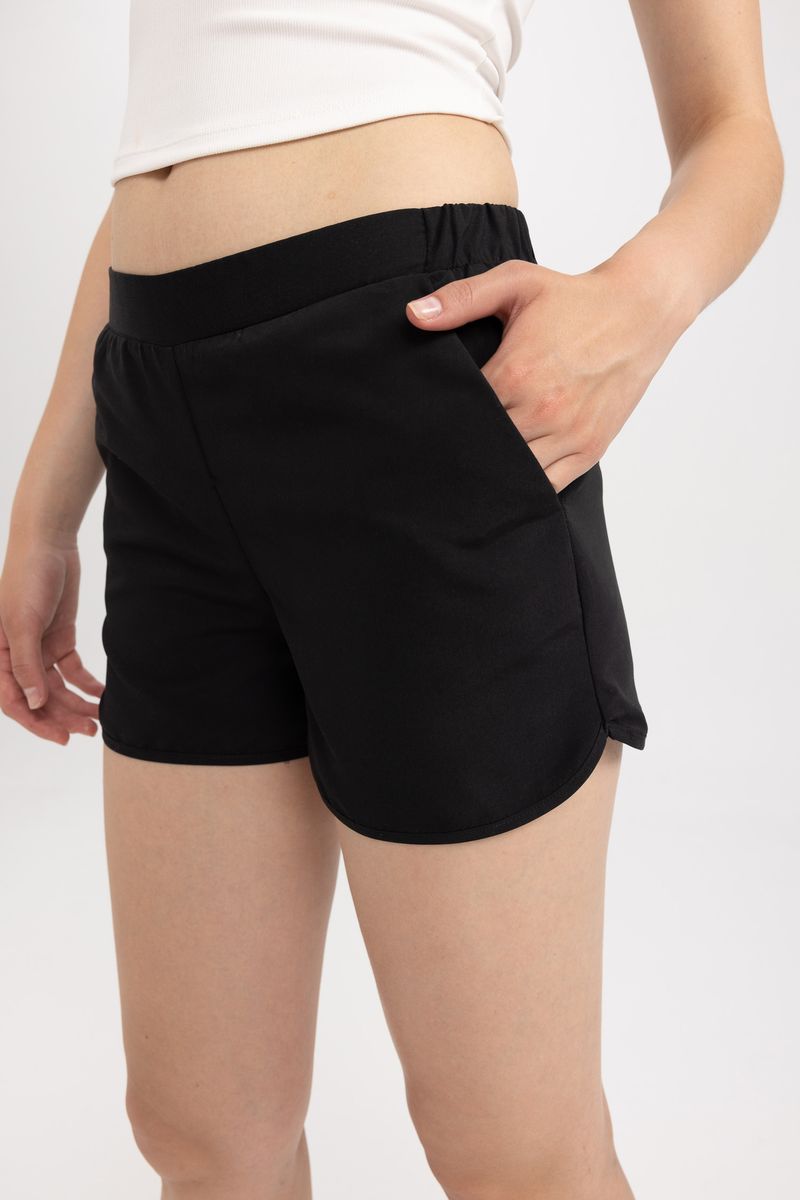 Woman Special Collection Regular Fit Woven Swimming Short - Black