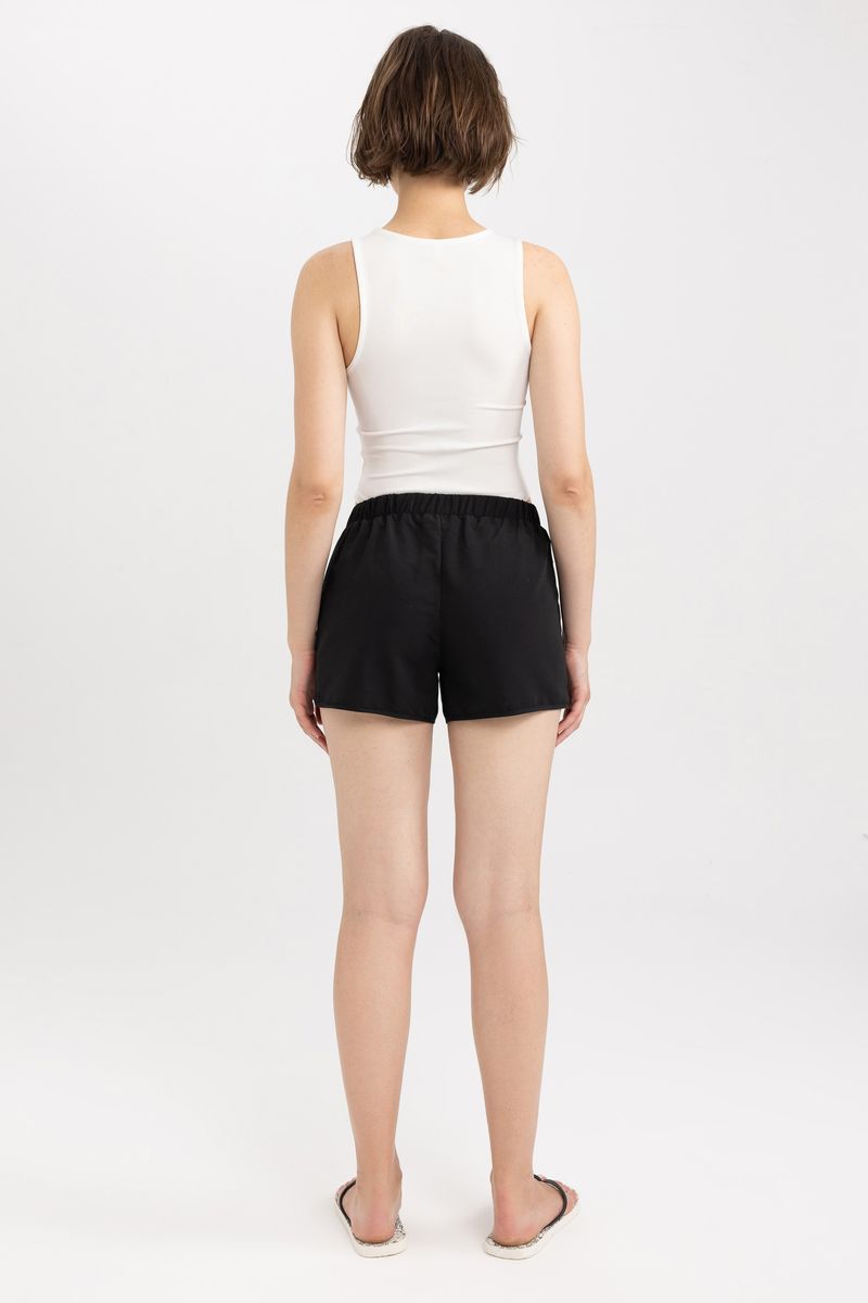 Woman Special Collection Regular Fit Woven Swimming Short - Black