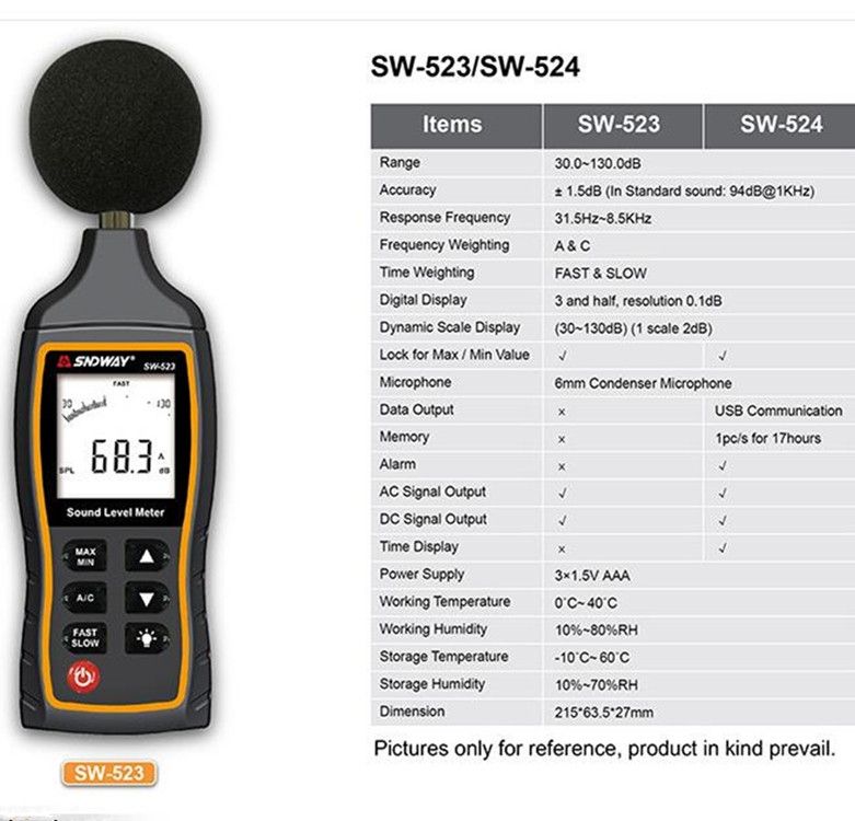 GM1357 Handy Digital Sound Level Meter Noise Meter