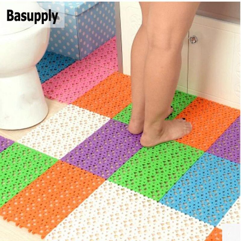 Basupply 1pc 20*30cm Diy Stitching Bathroom Mat Ba