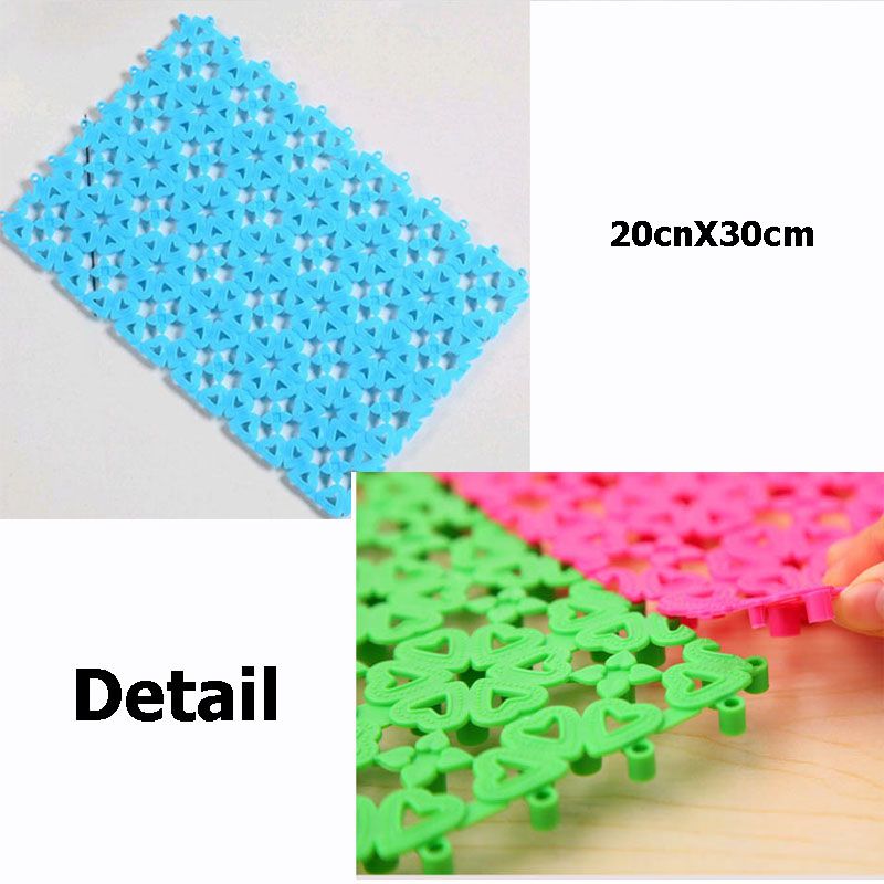 Basupply 1pc 20*30cm Diy Stitching Bathroom Mat Ba