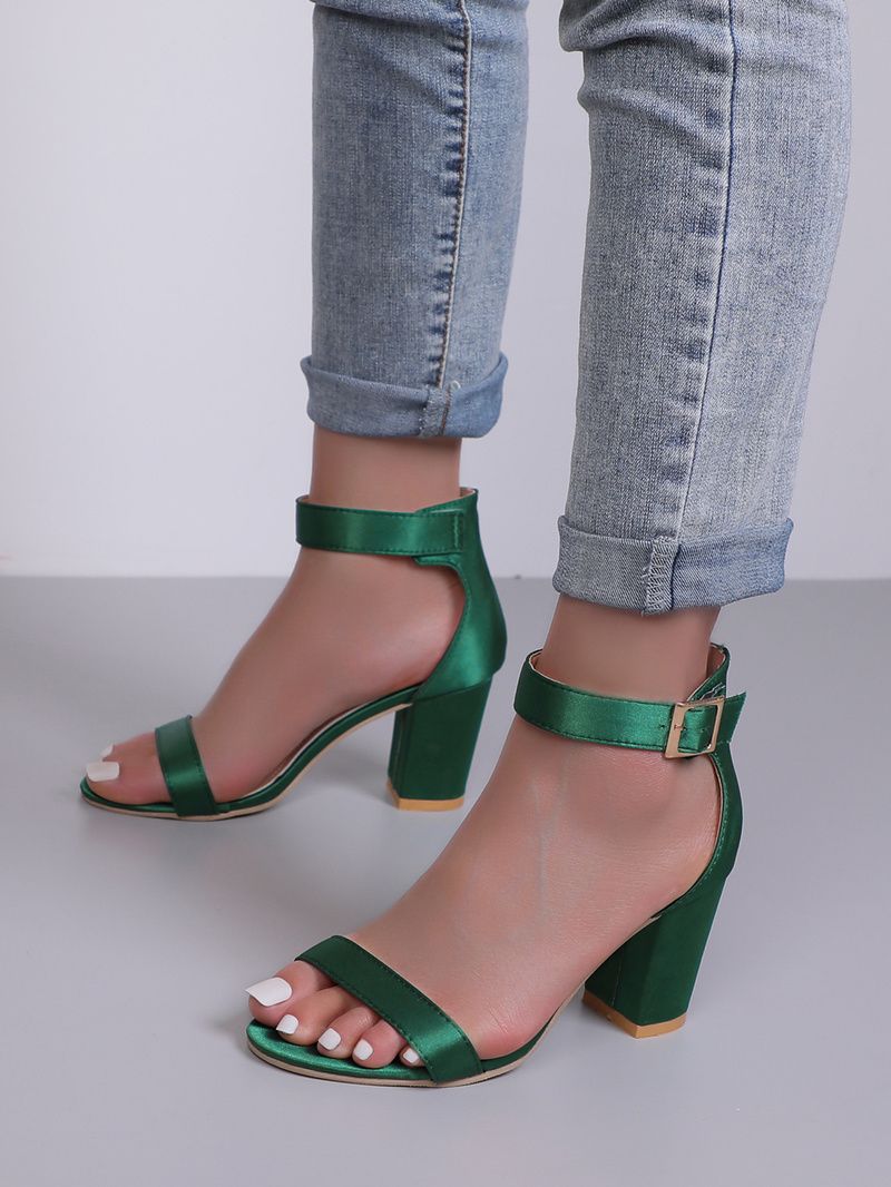 Women Fashion Open Toe Suede Leather High Platform Chunky Heel Sandals Orange Pink Red Thick High Heel Sandals Heels(#Black)