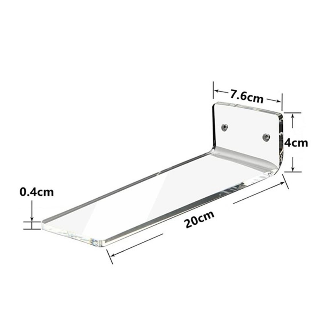 Floating Shoe Display Shelves for Wall Mount 2 - Clear Acryl