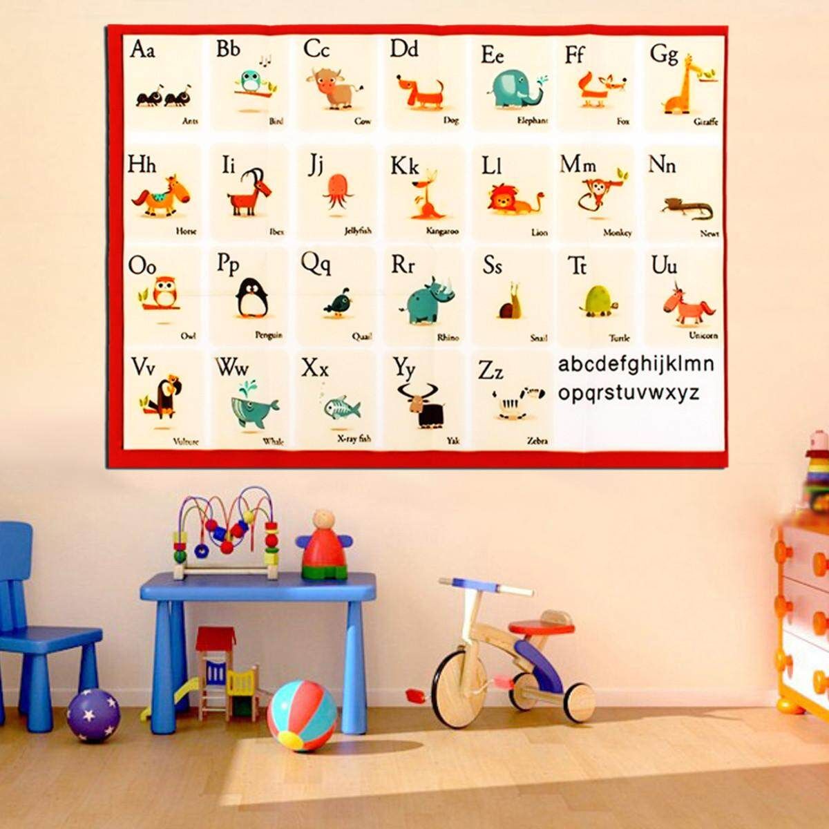 Kids Early Learning Educational Alphabets ABC English Letters Poster 20*14'' USA