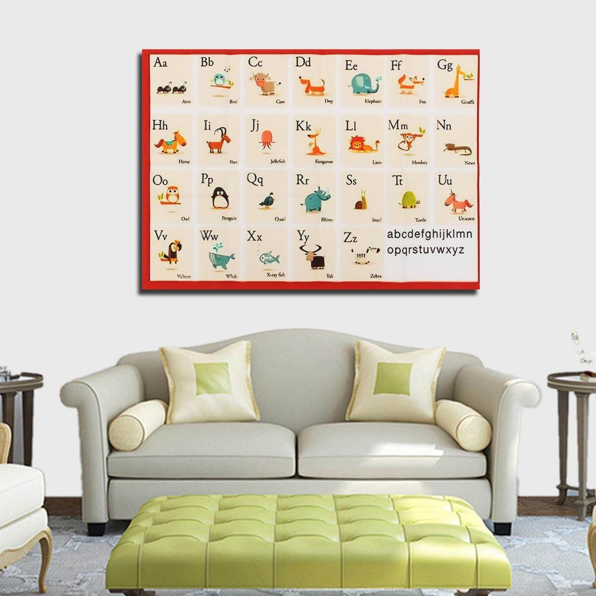 Kids Early Learning Educational Alphabets ABC English Letters Poster 20*14'' USA