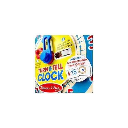 Turn & Tell Wooden Clock With 12+ Reversible Time Cards