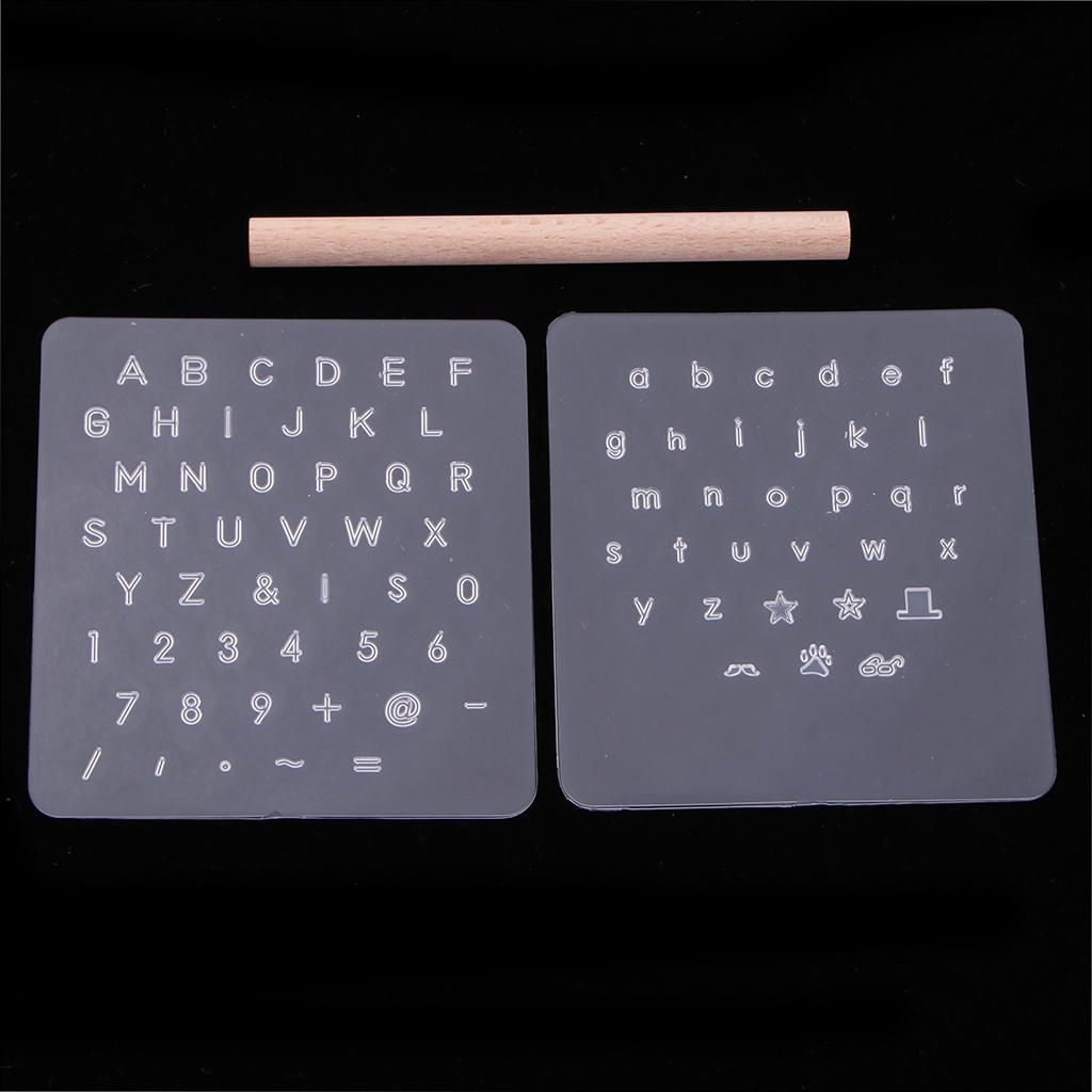 Plastic Leather Punch Stamper Set DIY Alphabet Numbers Leather