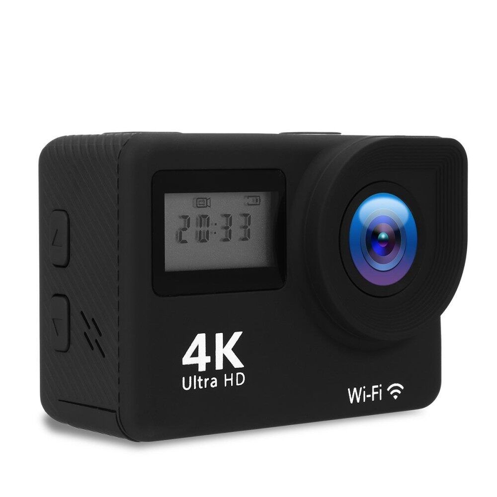 Dual Screen Touch 4K Ultra HD 16MP 2.0'' 170° WiFi Waterproof Sports DV Action Camera Remote Black