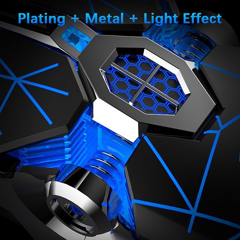 FREEDOM-WOLF X13 2400 DPI 6 Keys Wireless Charging Silent Water-cooled Luminous Mechanical Gaming Mouse(Star Black)