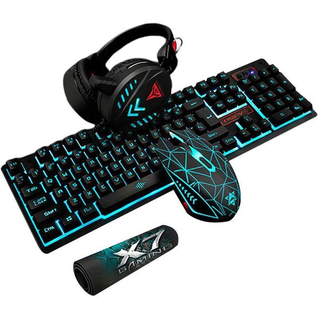 4pcs Set K59 Wired Usb Keyboard Illuminated Gaming Mouse