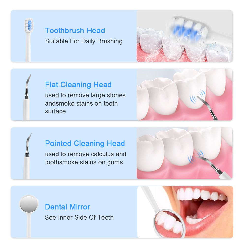 Electric Toothbrushes Whitening With 3 Brush Heads