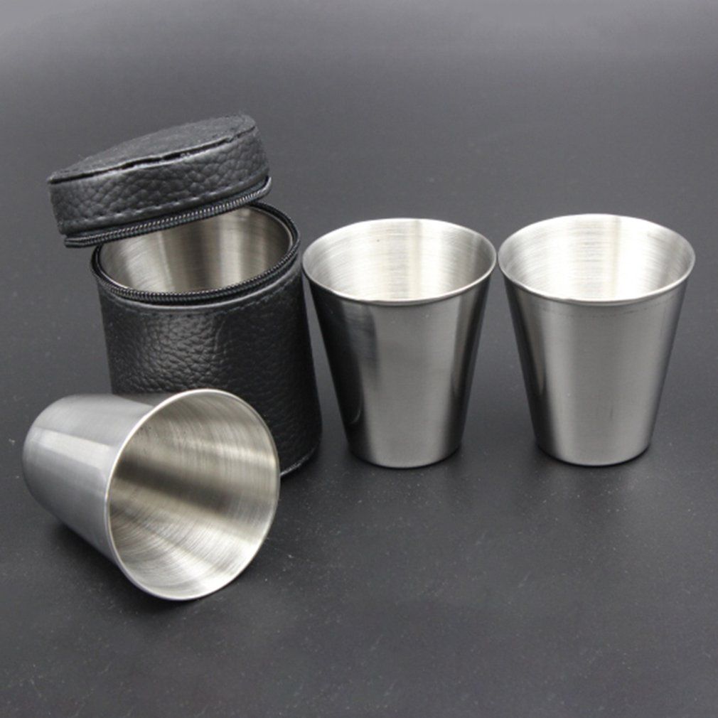 30ML 1PCS Stainless Steel Cover Mug Camping Cups Mug Drinking Coffee Tea