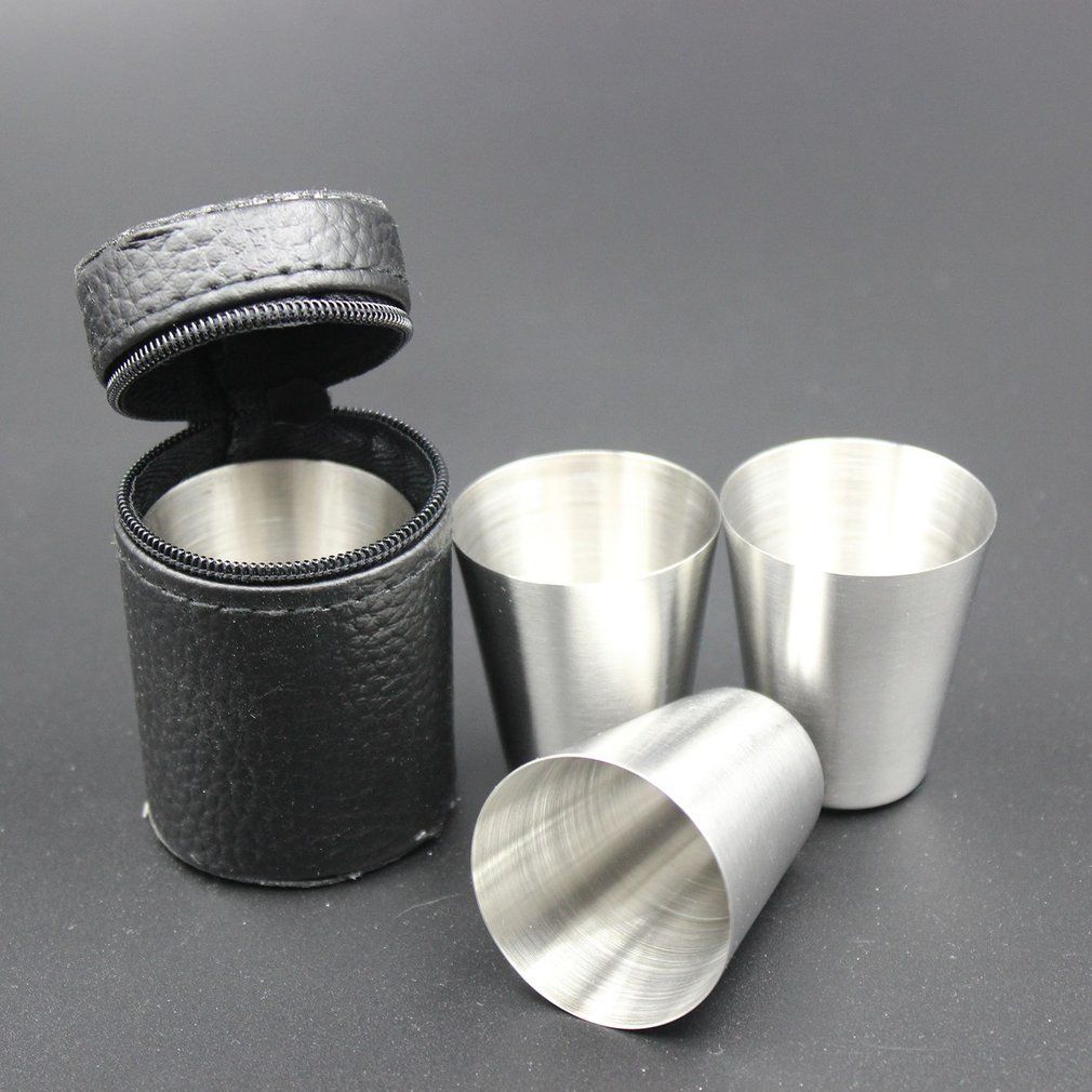 30ML 1PCS Stainless Steel Cover Mug Camping Cups Mug Drinking Coffee Tea