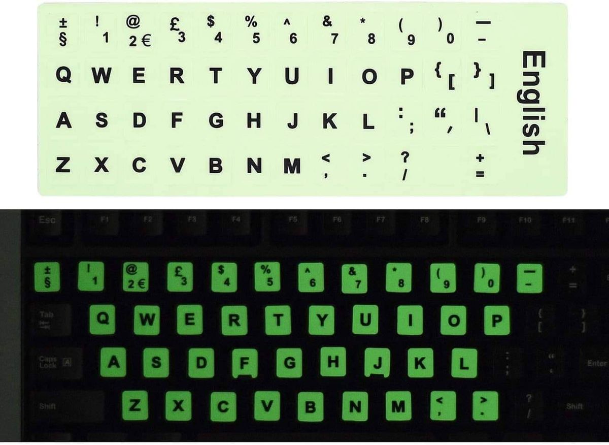Glow In The Dark Keyboard Light Sticker Wireless Keyboard Backlight