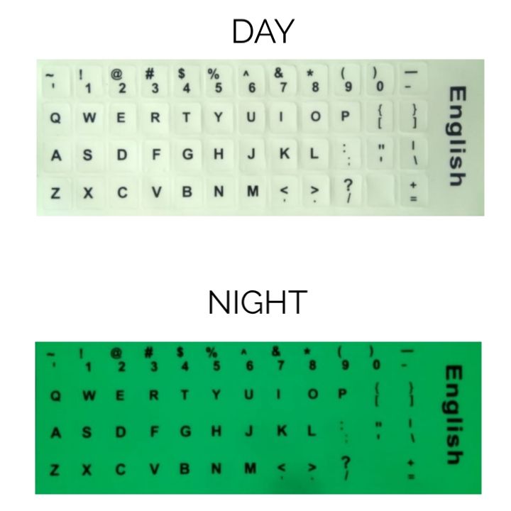 Glow In The Dark Keyboard Light Sticker Wireless Keyboard Backlight