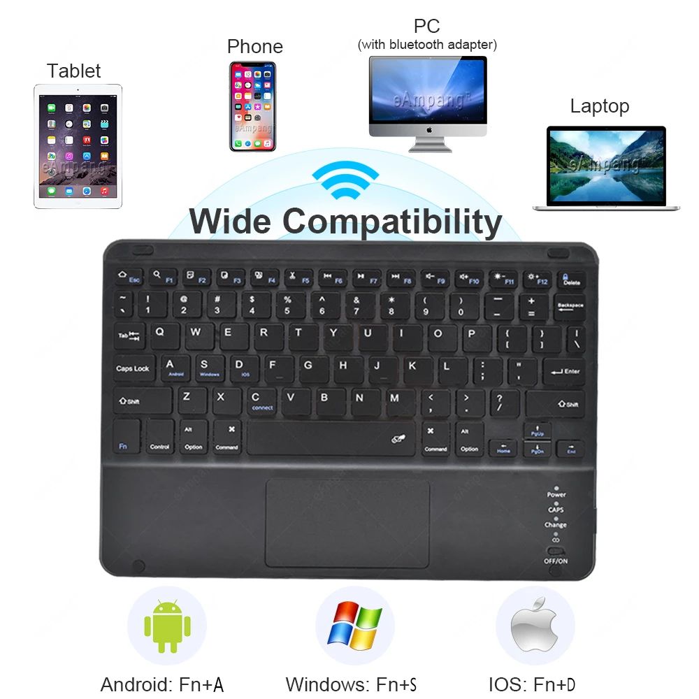 RGB Bluetooth Keyboard For Phones And Tablets.