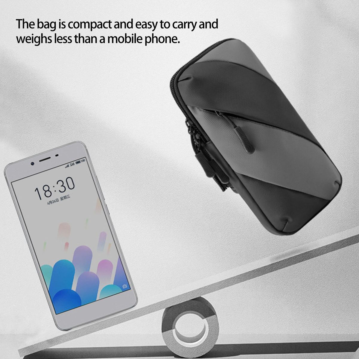 Arm Band Case No Slip Armband Phone Holder Black Gray