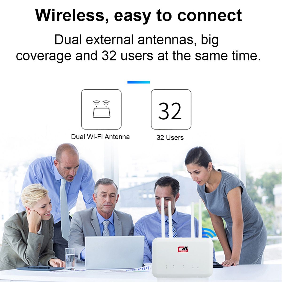 B625PRO 4G Wifi Router 300Mbps with SIM Card Slot US Plug