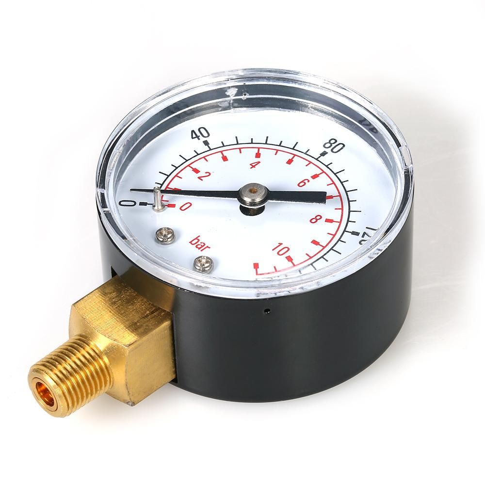 0~160psi 0~11bar Dual Scale Mechanical Pressure Gauge Pool Filter Aquarium Water Air Gas Pressure Gauge Meter 1/8 inch NPT Bottom Mount