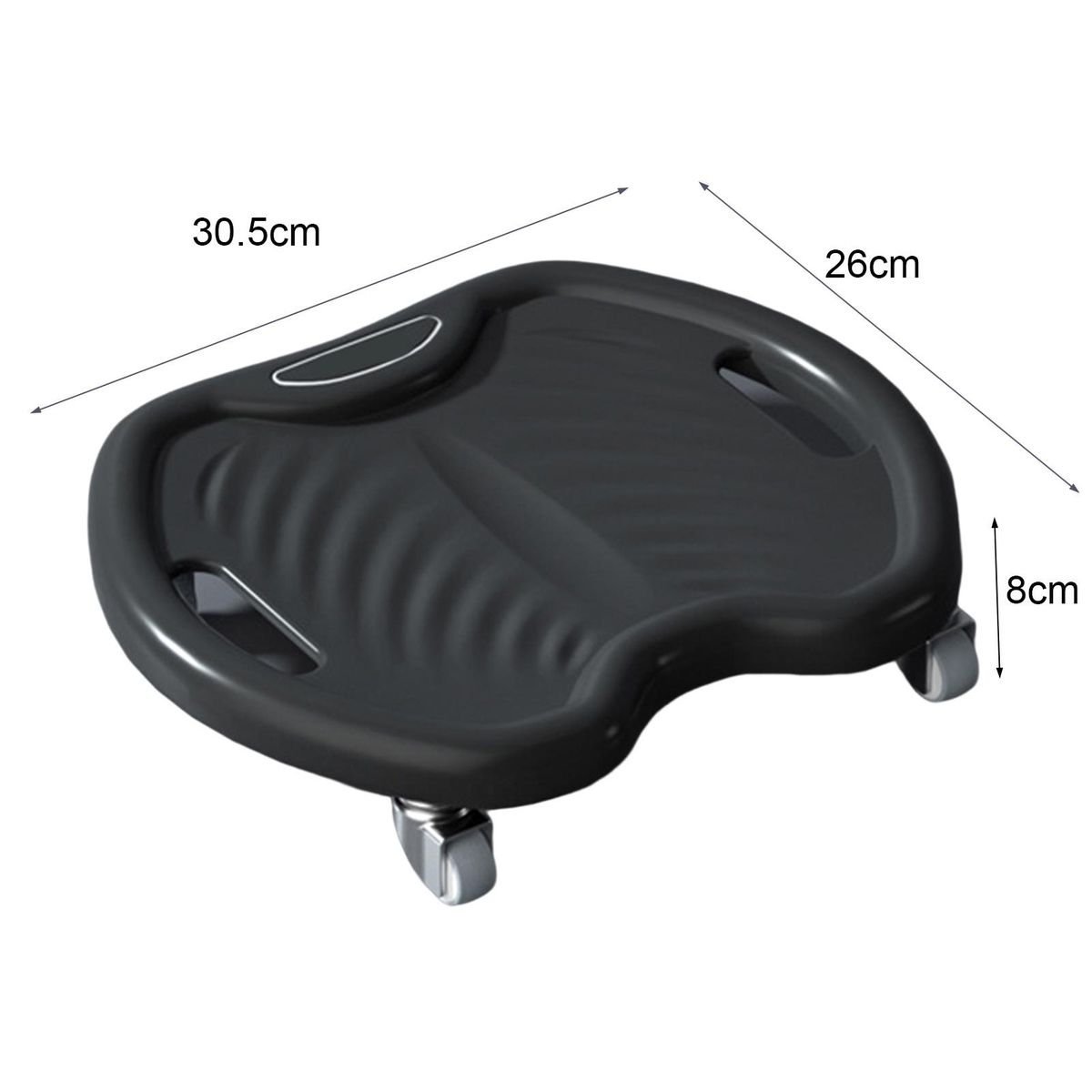 Abs Glide Disc 4-wheel Silent Training Sliding Roller Tray Black
